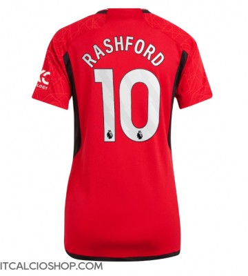 Manchester United Marcus Rashford #10 Prima Maglia Femmina 2023-24 Manica Corta